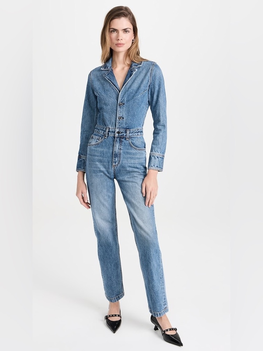 Askk Ny Denim Jackson Jumpsuit